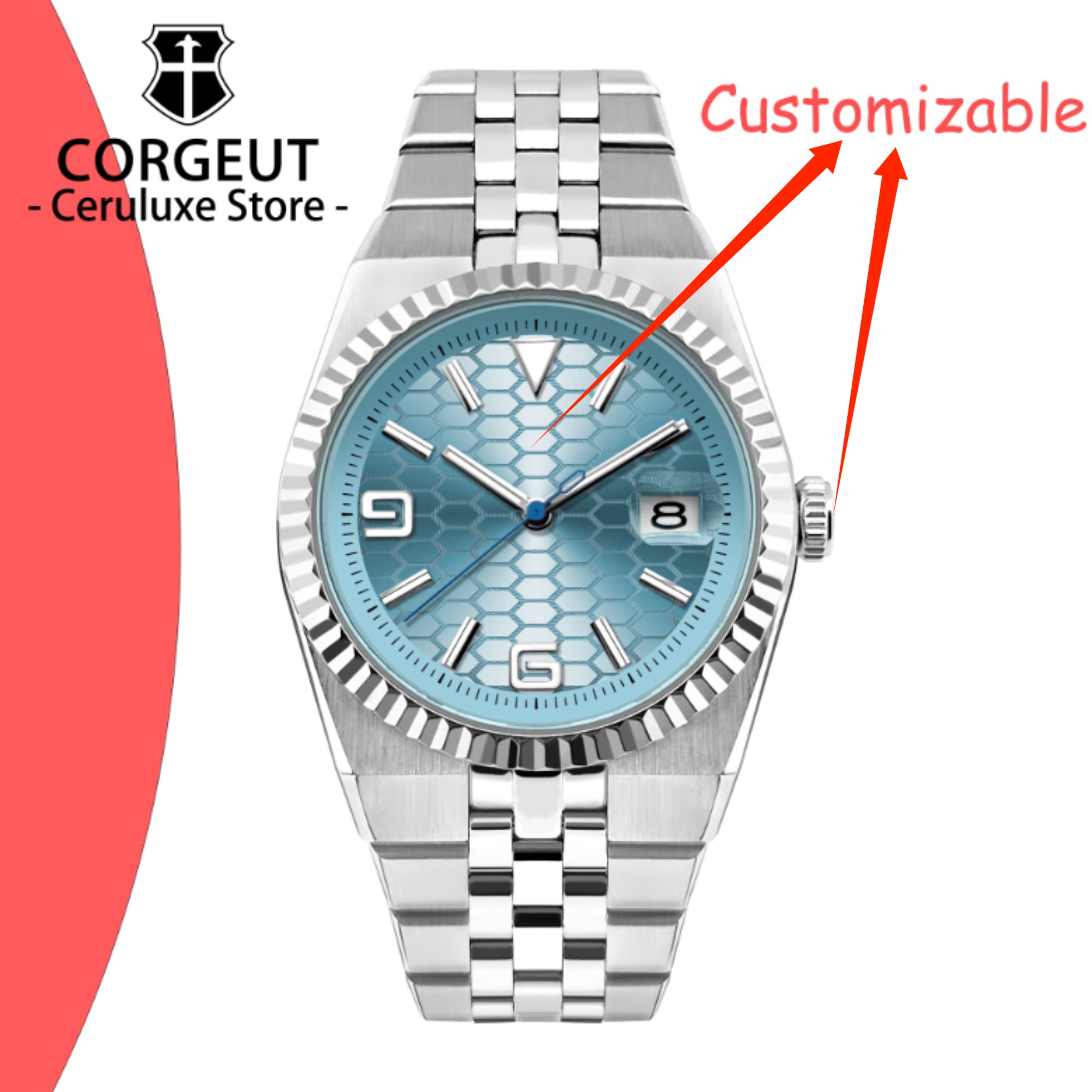 Luxury Watch Logos - ÖZEL Logo Diy 40mm NH35 Mekanik
