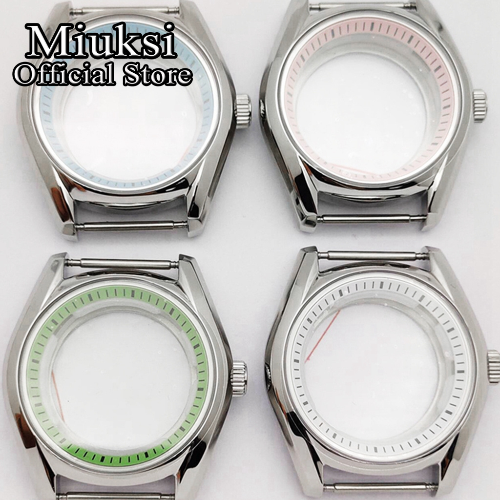 Exhibition Caseback - Miuksi 40mm gümüş saat kılıfı steril