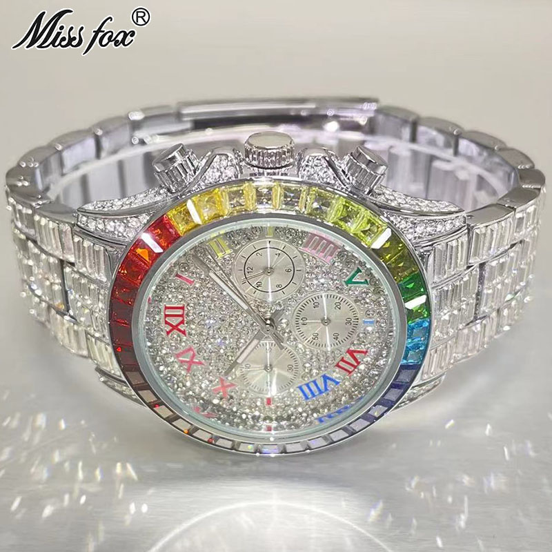 Luxury Watch Affordable - MISSFOX lüks buzlu erkekler için moda