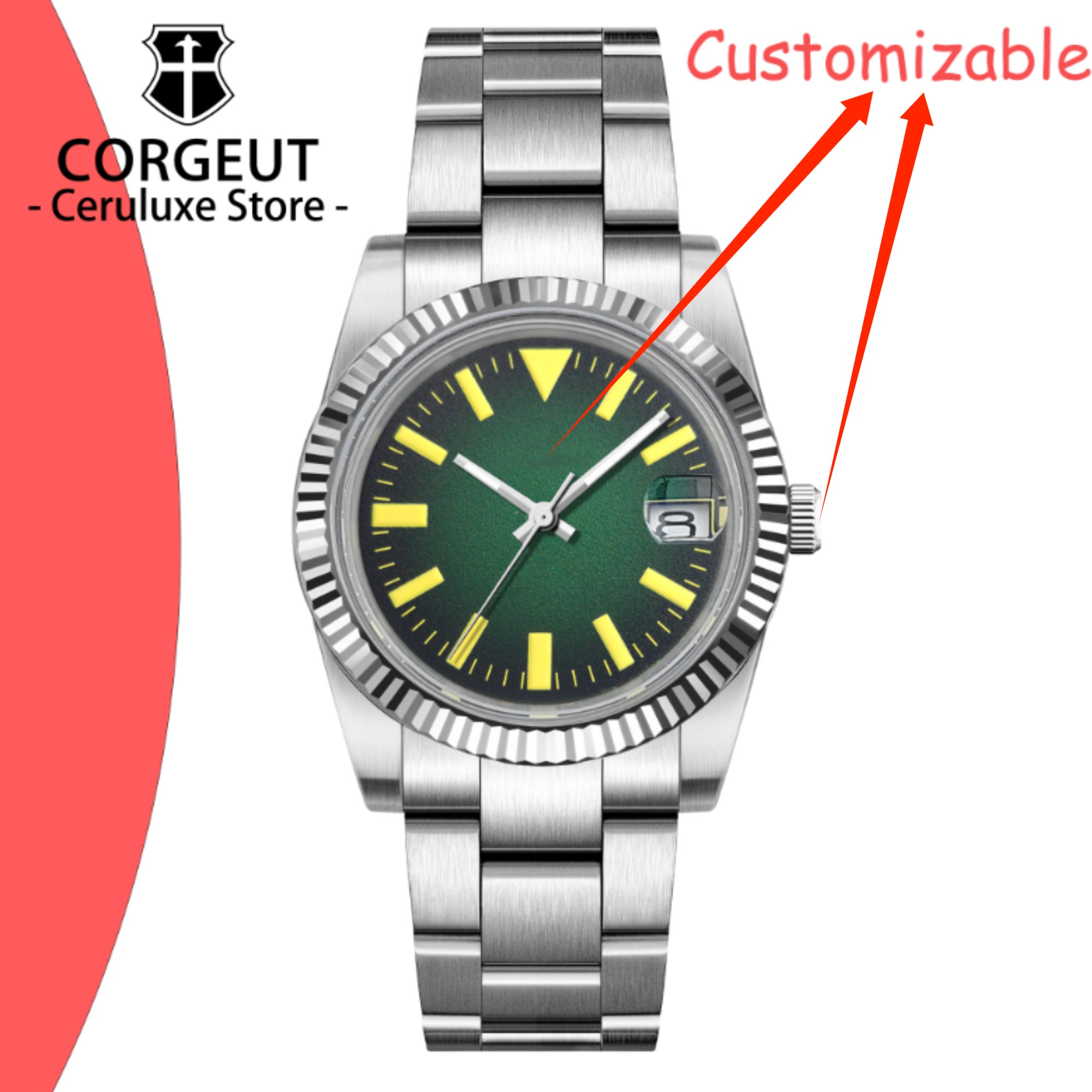 Luxury Watch Logos - Özel Logo 36/39mm Yeni NH35 Otomatik