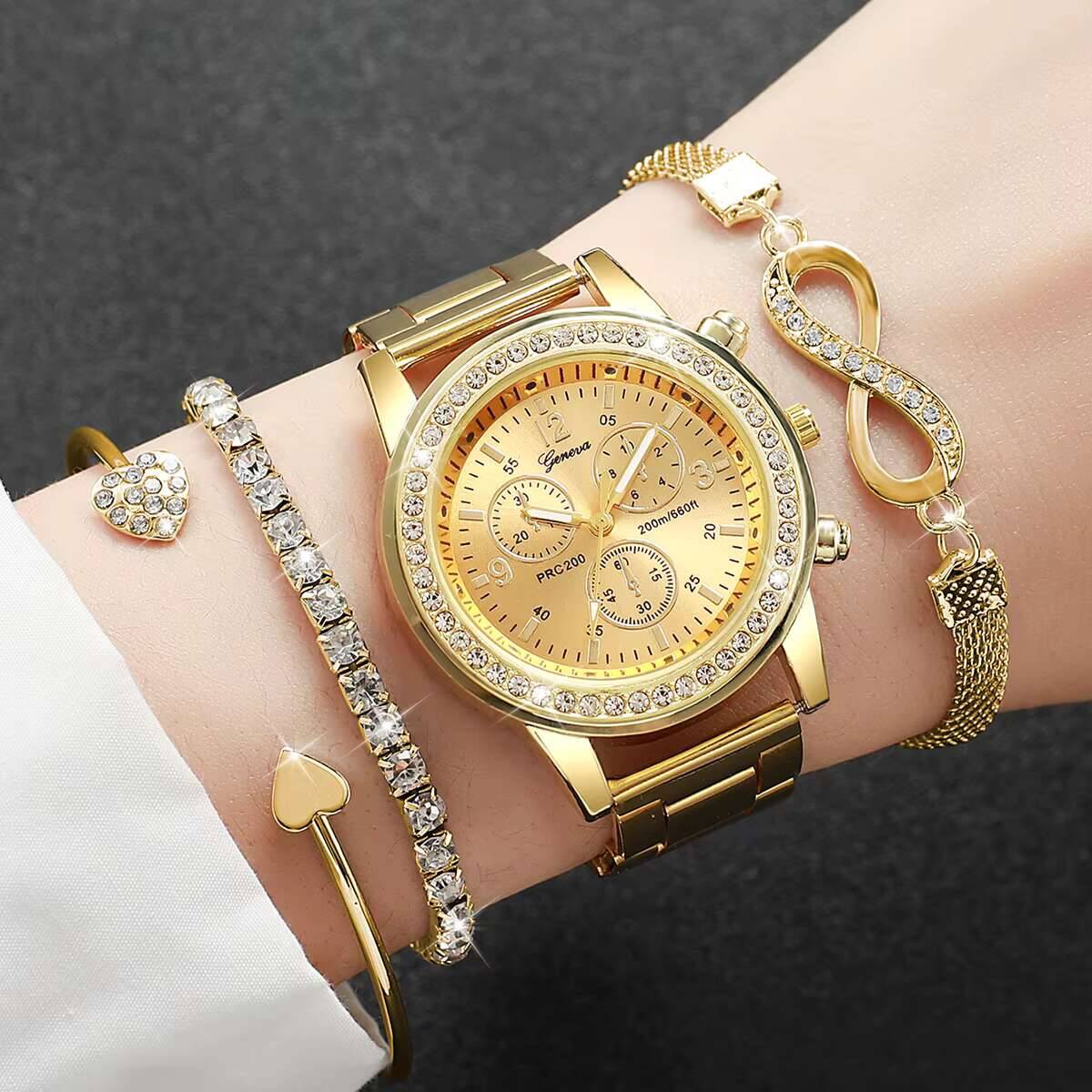 Luxury Watch Organizer - 4 adet/takım lüks taklidi kadın saatler