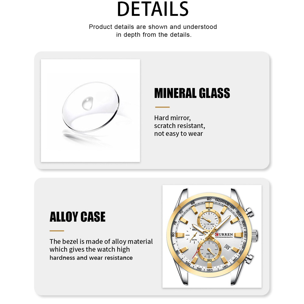 CURREN Lüks Moda Kronograf Su  - Luxury Watch Life incelemesi ve fiyatı