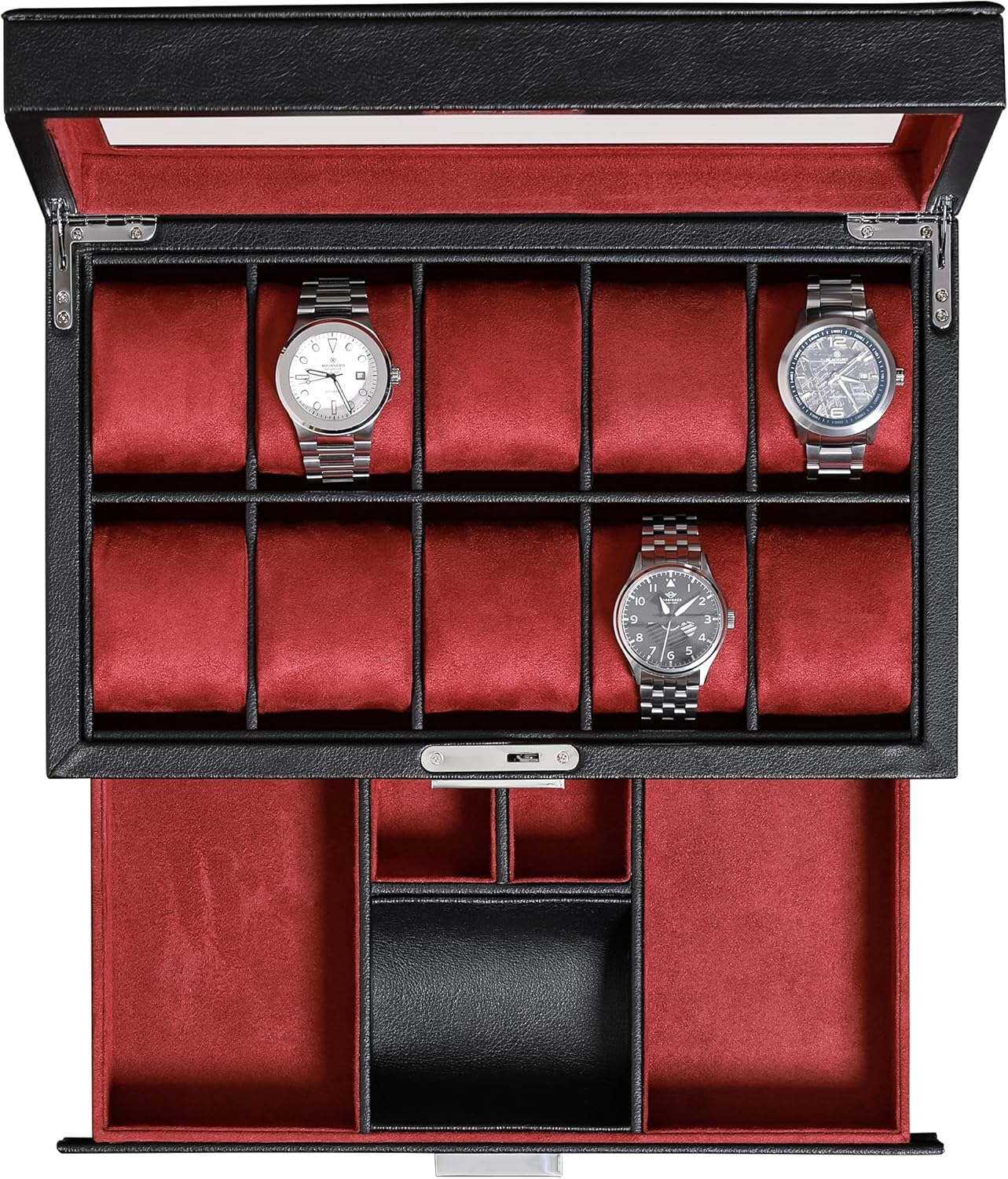 10 Bölmeli Deri Saat Kutusu, V - Luxury Watch Organizer incelemesi ve fiyatı