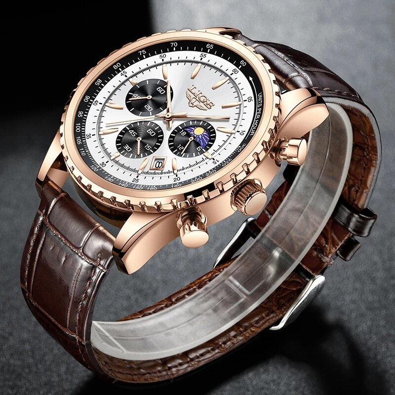 LIGE yeni Mens saatler üst mar - Luxury Watch Life incelemesi ve fiyatı