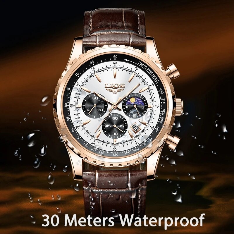 LIGE yeni Mens saatler üst mar - Luxury Watch Life incelemesi ve fiyatı
