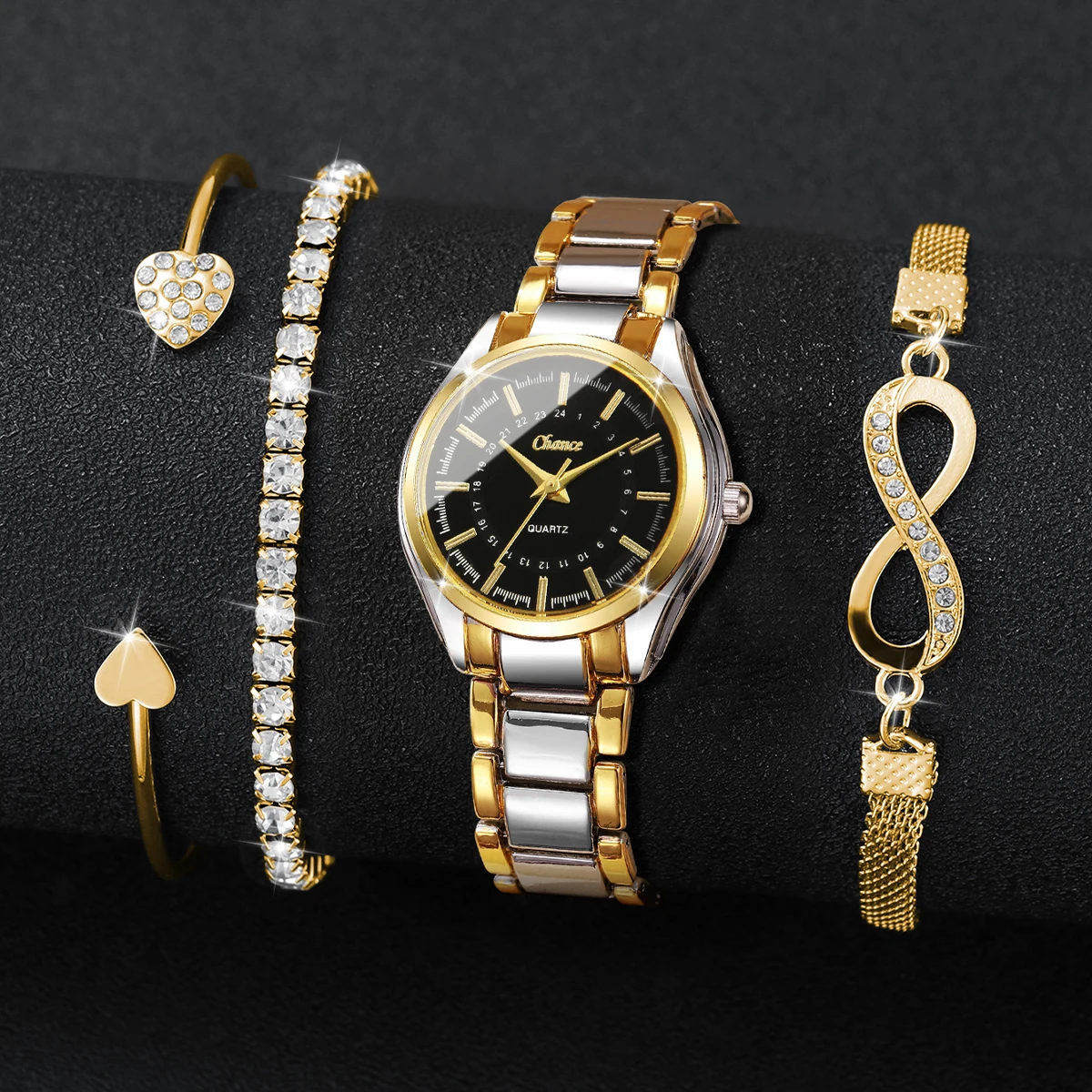 4 adet zarif kadın saatler bil - Luxury Watch Organizer incelemesi ve fiyatı