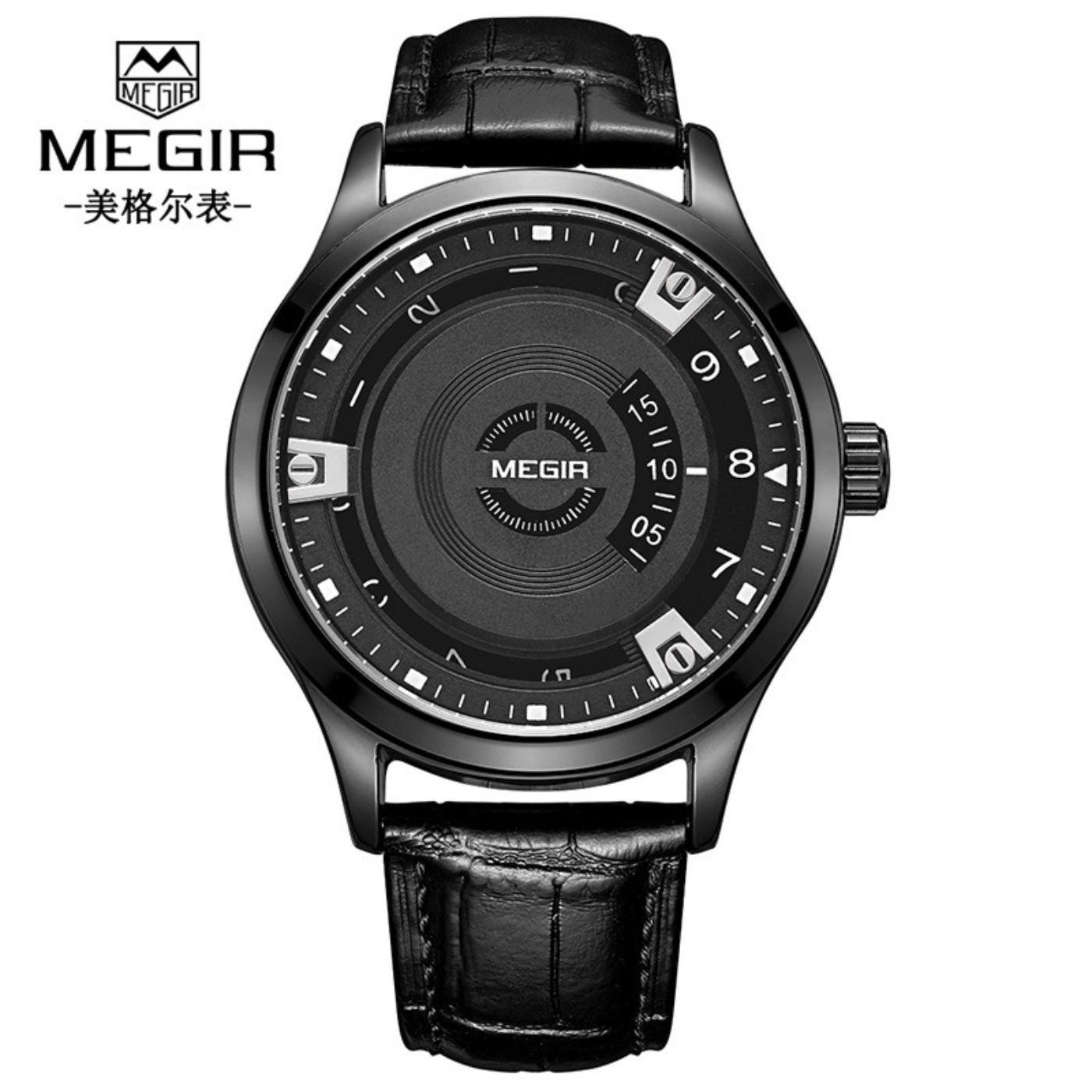 MEGIR Erkekler Saatler Lüks De - Luxury Watch With Leather Strap incelemesi ve fiyatı